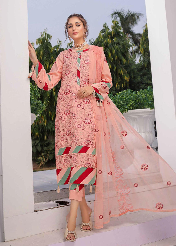 Mahnur Embroidered Linen Suits Unstitched 3 Piece MN22LN ML-08 - Winter Collection