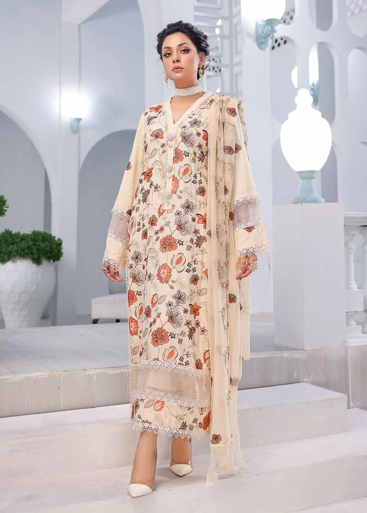 Mahnur Embroidered Linen Suits Unstitched 3 Piece MN22LN ML-10 - Winter Collection