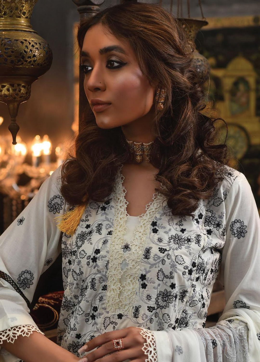 Mahnur Embroidered Lawn Suits Unstitched 3 Piece MN23L D-05 - Luxury Summer Collection