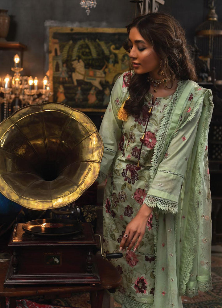 Mahnur Embroidered Lawn Suits Unstitched 3 Piece MN23L D-07 - Luxury Summer Collection