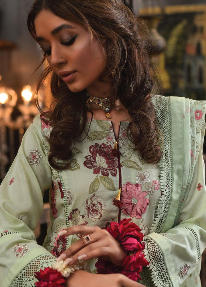Mahnur Embroidered Lawn Suits Unstitched 3 Piece MN23L D-07 - Luxury Summer Collection