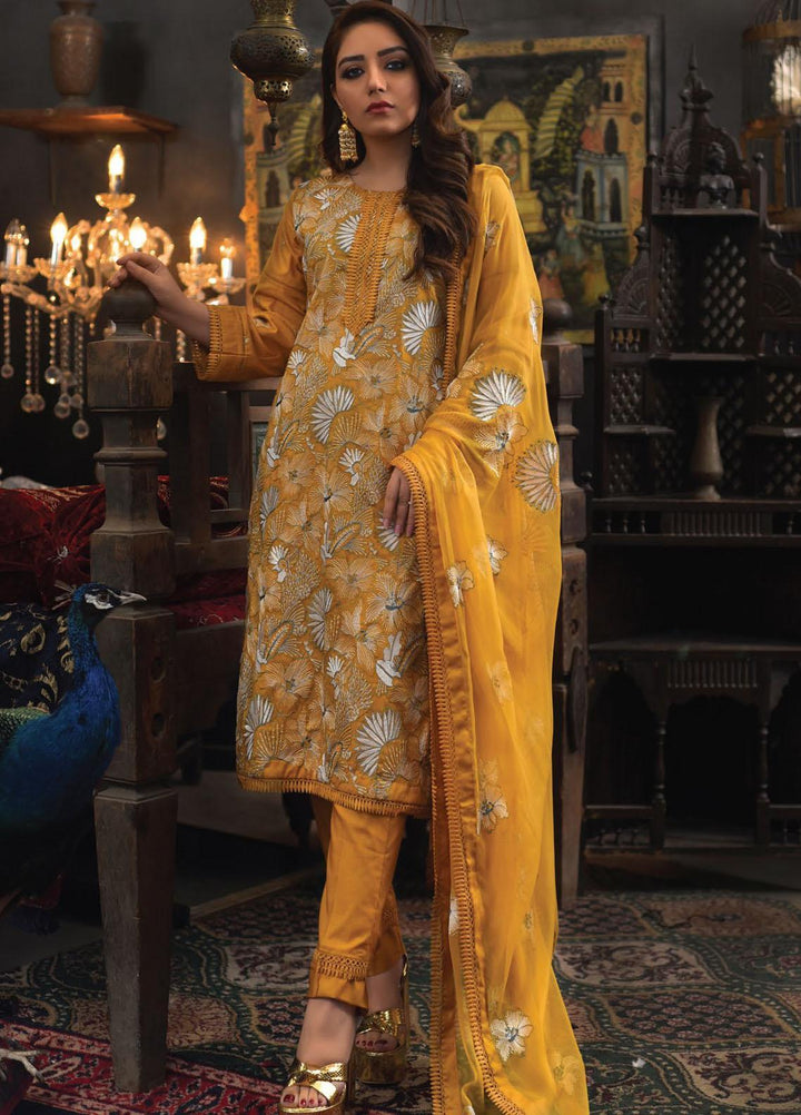 Mahnur Embroidered Lawn Suits Unstitched 3 Piece MN23L D-08 - Luxury Summer Collection
