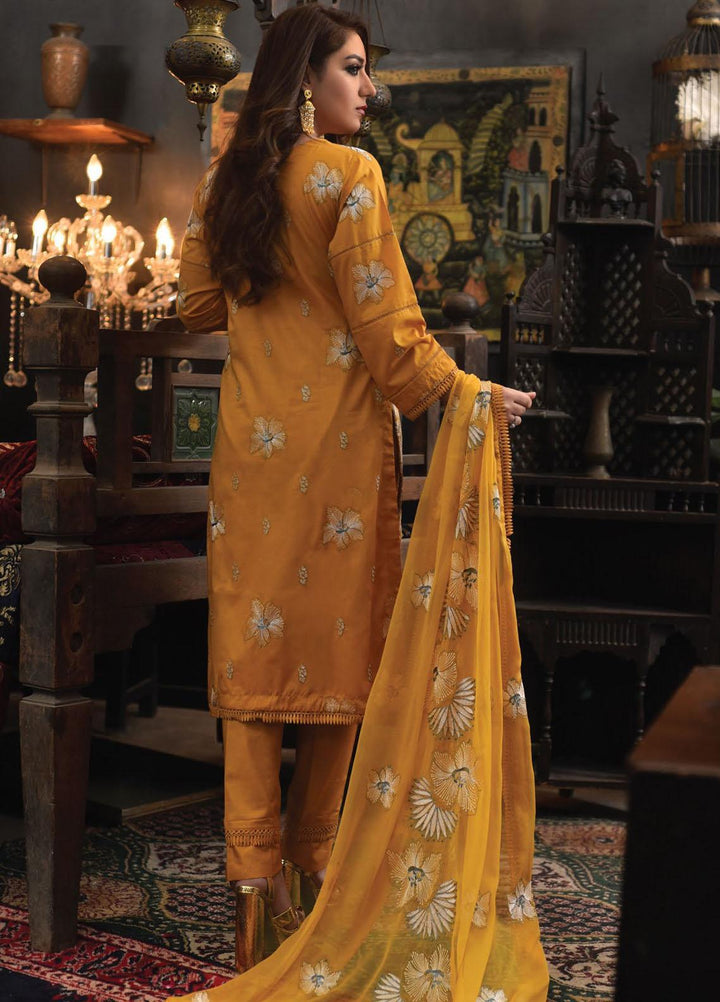 Mahnur Embroidered Lawn Suits Unstitched 3 Piece MN23L D-08 - Luxury Summer Collection