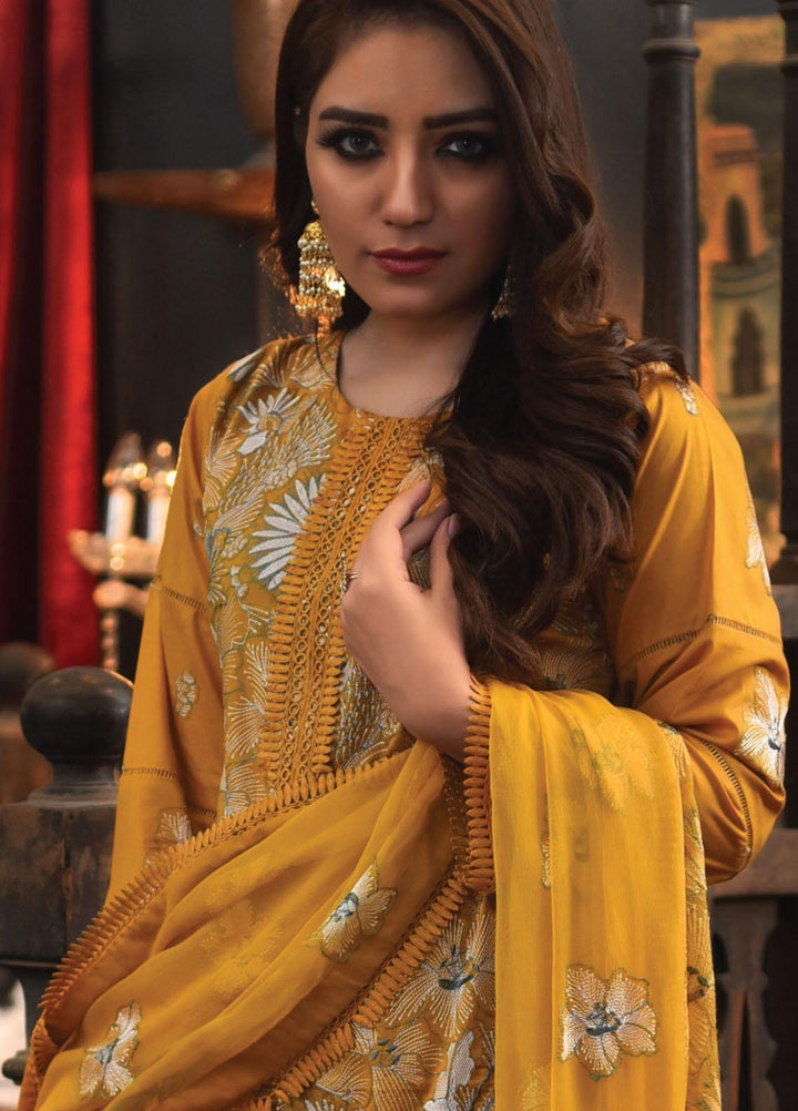 Mahnur Embroidered Lawn Suits Unstitched 3 Piece MN23L D-08 - Luxury Summer Collection