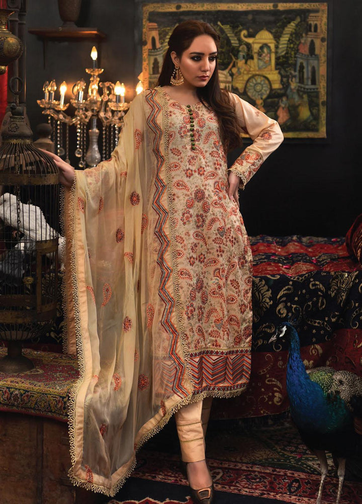 Mahnur Embroidered Lawn Suits Unstitched 3 Piece MN23L D-10 - Luxury Summer Collection