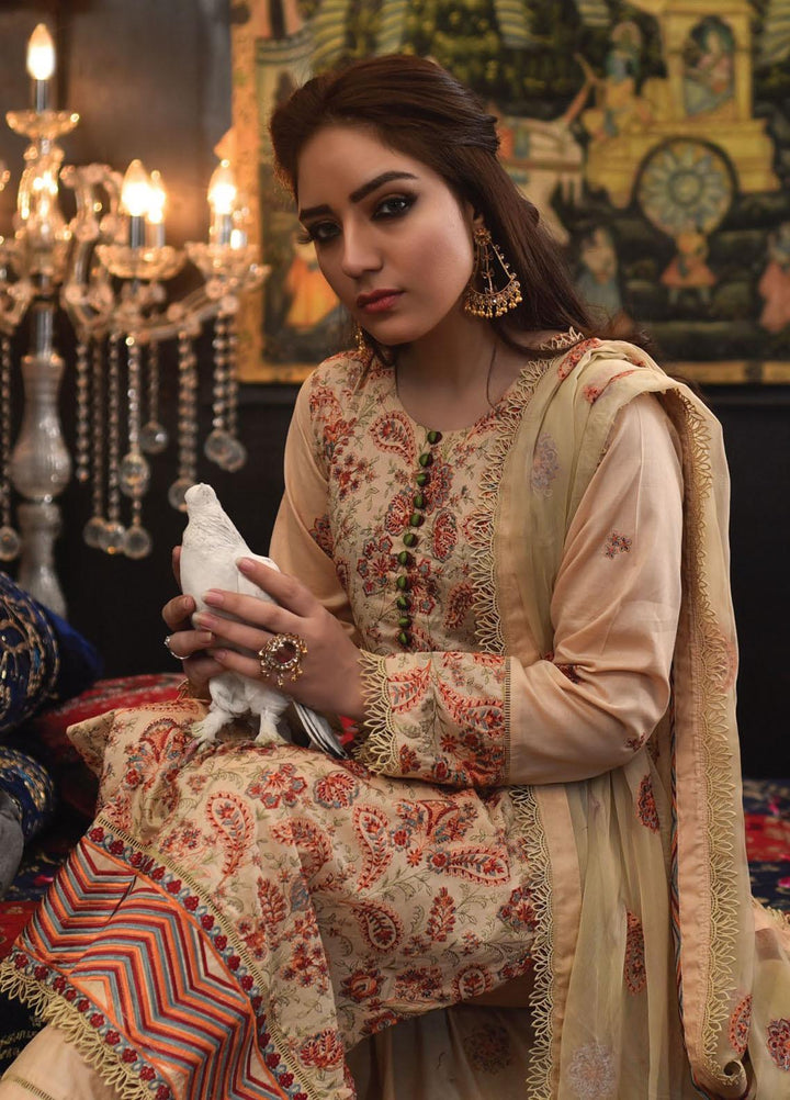 Mahnur Embroidered Lawn Suits Unstitched 3 Piece MN23L D-10 - Luxury Summer Collection