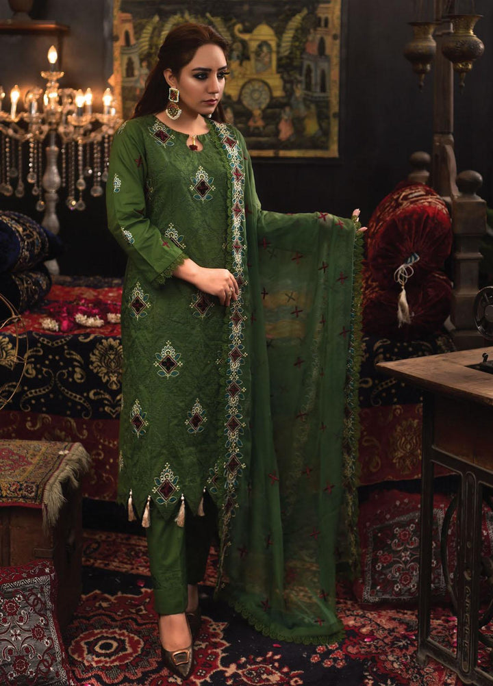 Mahnur Embroidered Lawn Suits Unstitched 3 Piece MN23L D-12 - Luxury Summer Collection