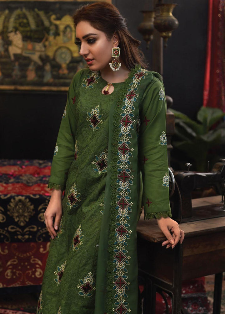 Mahnur Embroidered Lawn Suits Unstitched 3 Piece MN23L D-12 - Luxury Summer Collection
