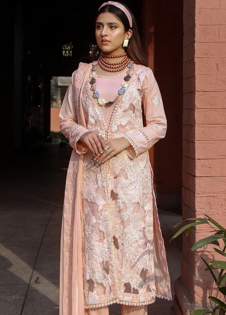 Mahnur Embroidered Lawn Suits Unstitched 3 Piece MN23L-V2 D-04 - Summer Collection