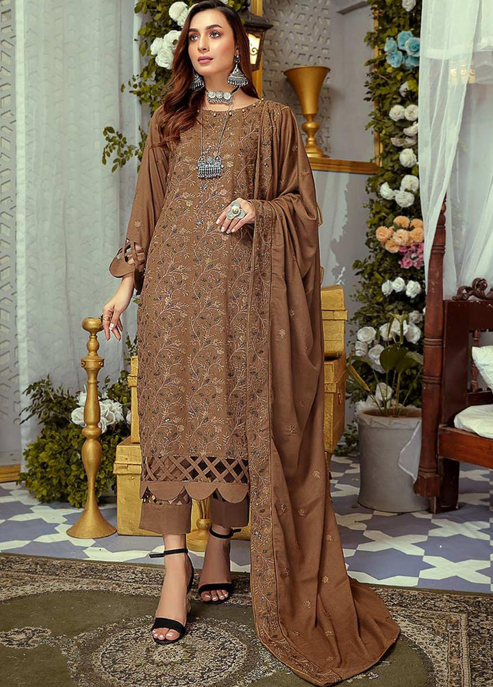 Mahpara By Mahnur Embroidered Karandi Suits Unstitched 3 Piece MN22M D-03 - Winter Collection