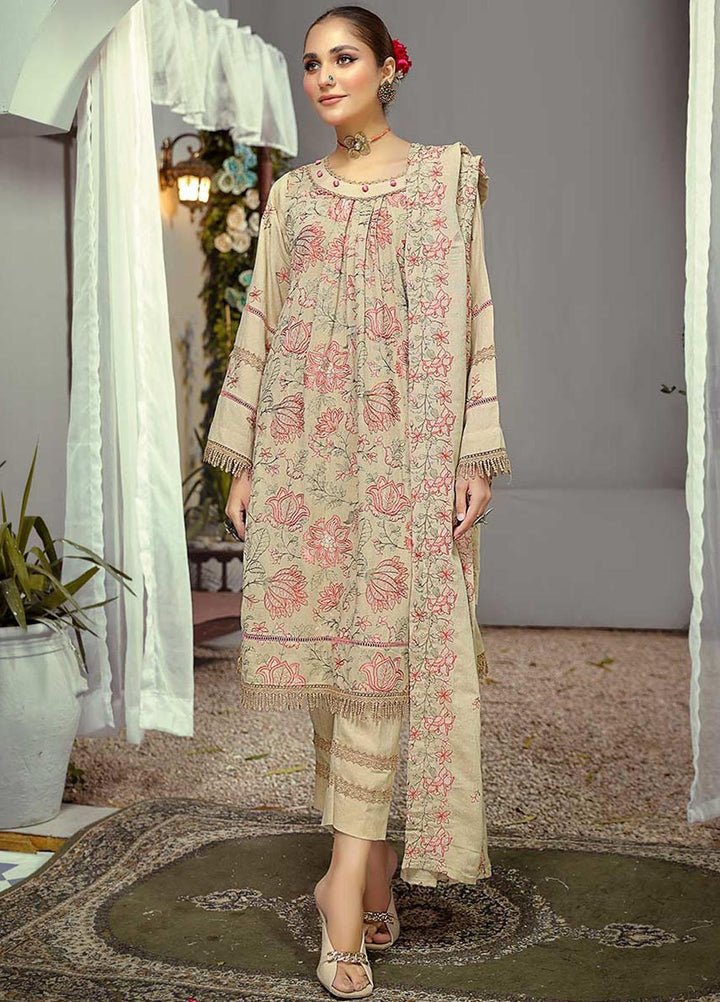 Mahpara By Mahnur Embroidered Karandi Suits Unstitched 3 Piece MN22M D-10 - Winter Collection