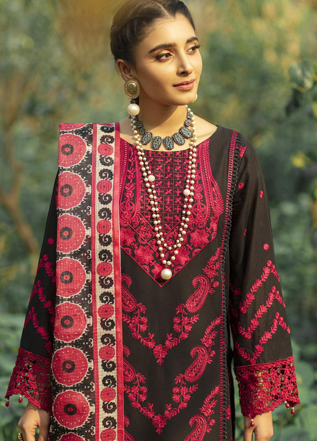 Mahroosh by Parishay Embroidered Lawn Suits Unstitched 3 Piece PRS22MH Afarin A - Summer Collection