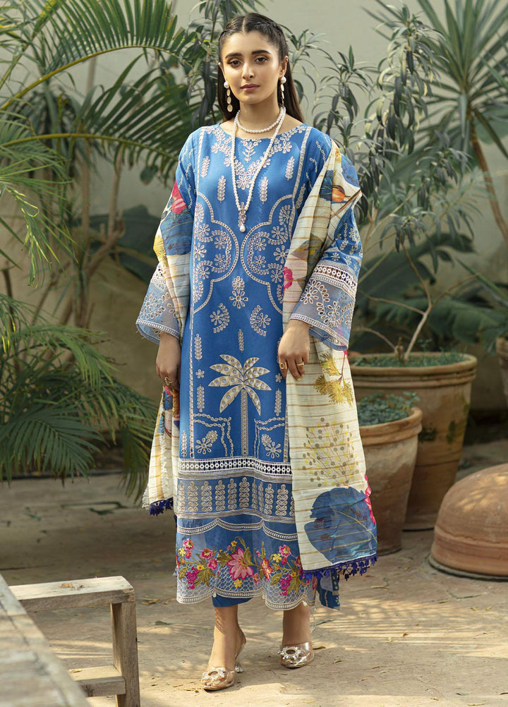 Mahroosh by Parishay Embroidered Lawn Suits Unstitched 3 Piece PRS22MH Mahjabeen A - Summer Collection
