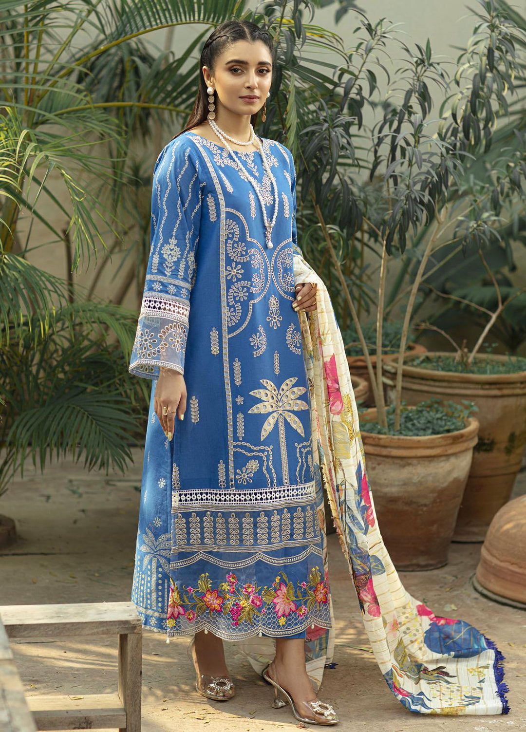 Mahroosh by Parishay Embroidered Lawn Suits Unstitched 3 Piece PRS22MH Mahjabeen A - Summer Collection