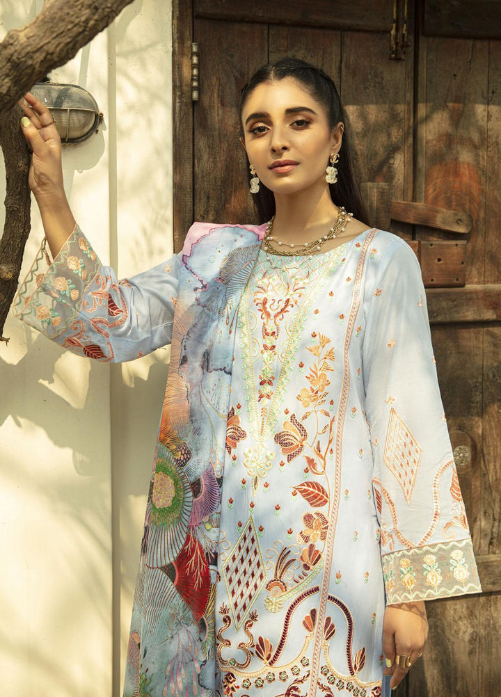Mahroosh by Parishay Embroidered Lawn Suits Unstitched 3 Piece PRS22MH Qanaat A - Summer Collection