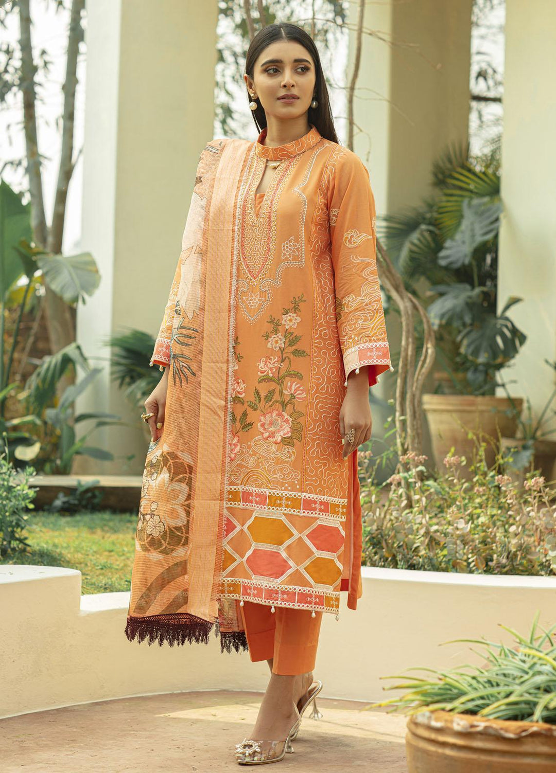 Mahroosh by Parishay Embroidered Lawn Suits Unstitched 3 Piece PRS22MH Sabahat A - Summer Collection