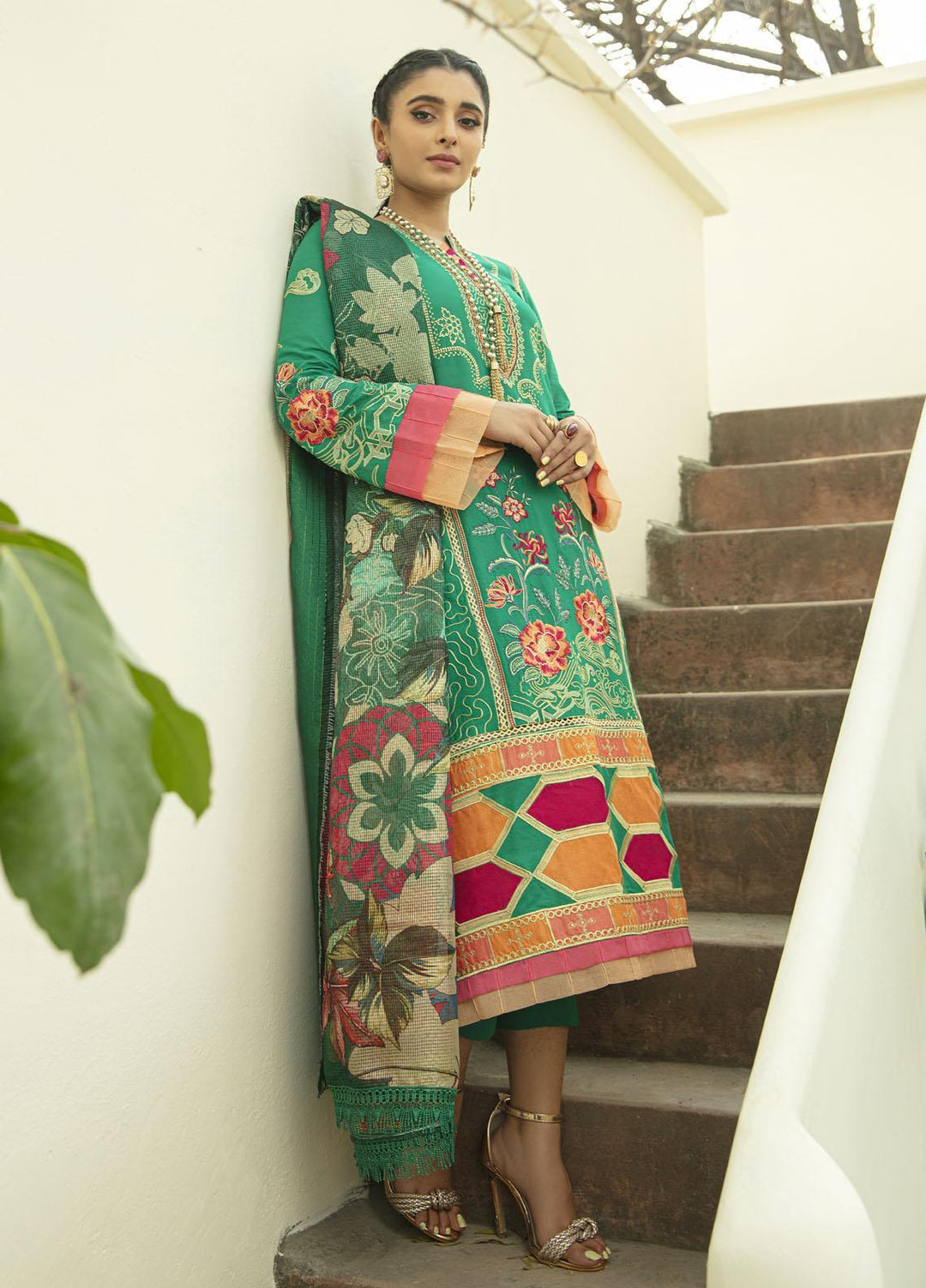 Mahroosh by Parishay Embroidered Lawn Suits Unstitched 3 Piece PRS22MH Sabahat B - Summer Collection