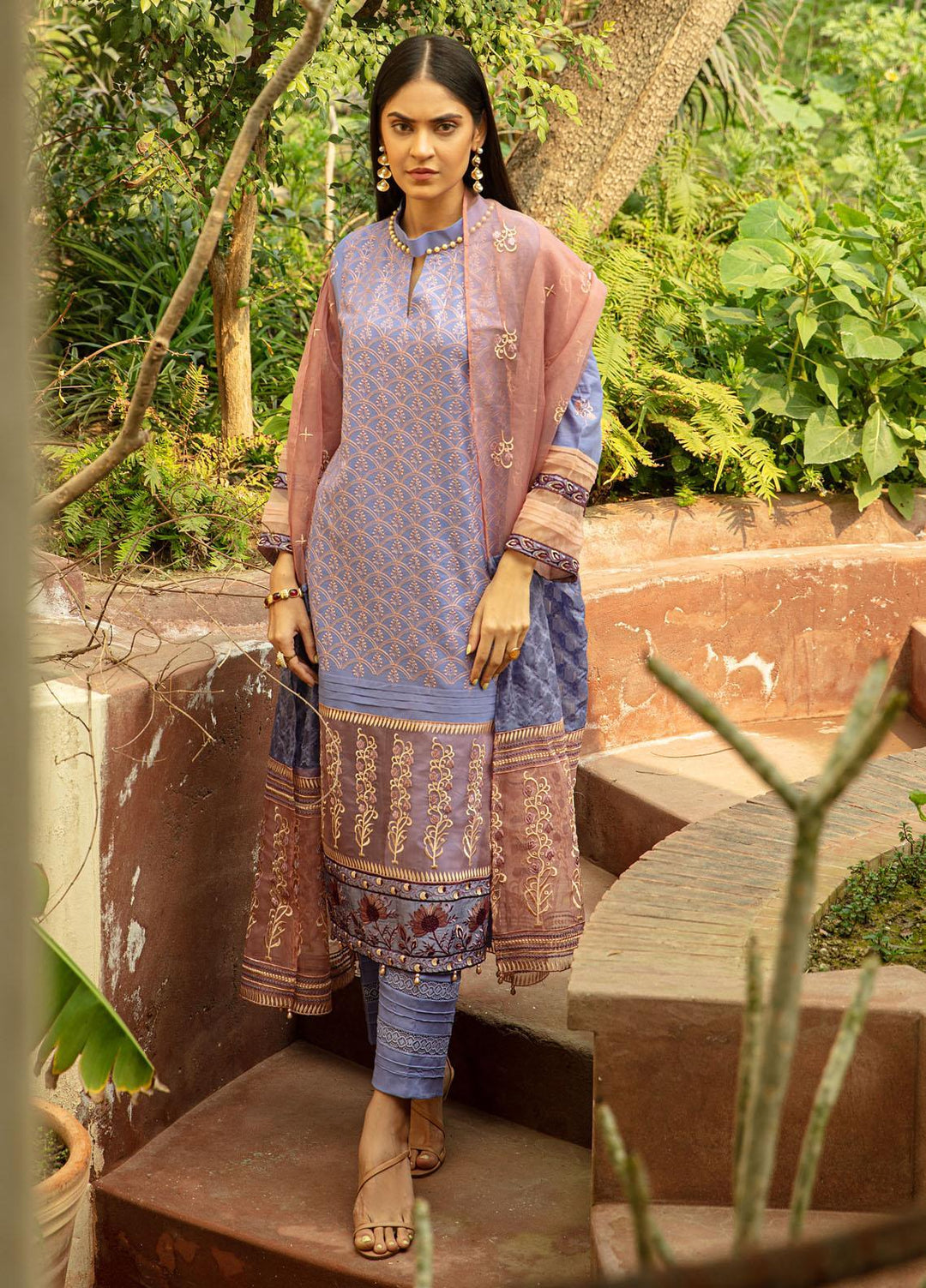 Mahroosh by Parishay Embroidered Lawn Suits Unstitched 3 Piece PRS22MH Zahra A - Summer Collection