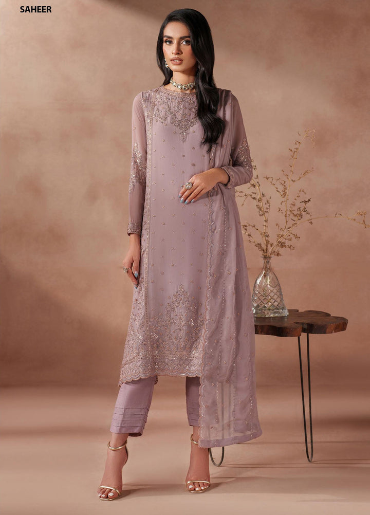 Mahrosh by Zarif Embroidered Chiffon Suits Unstitched 3 Piece ZR25UF MUF-04 Saheer - Formals Collection