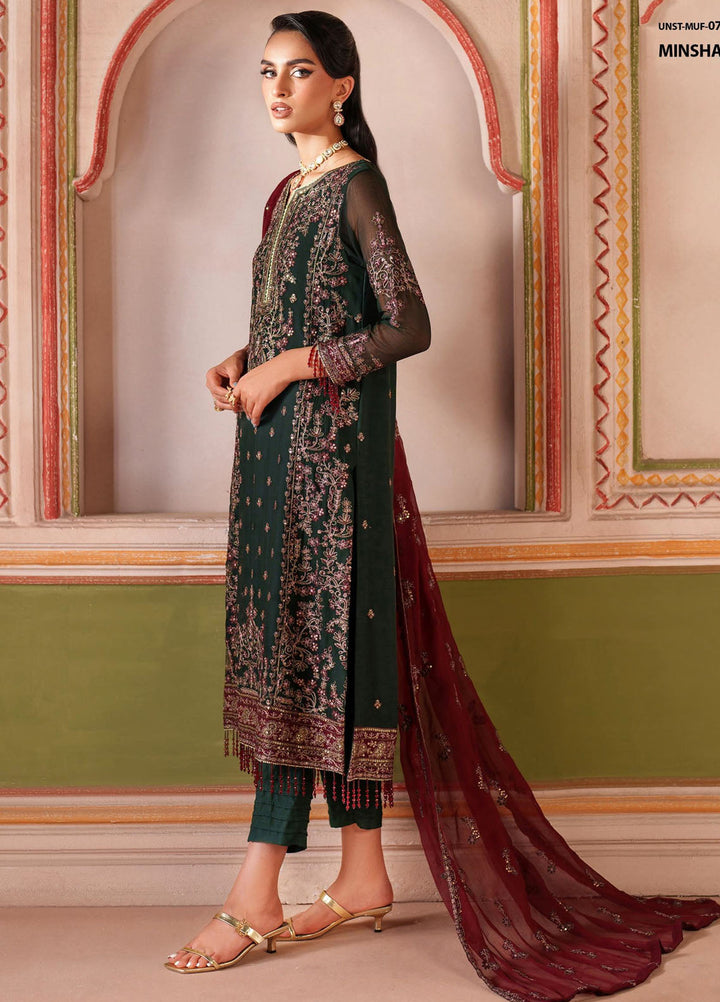 Mahrosh by Zarif Embroidered Chiffon Suits Unstitched 3 Piece ZR25UF MUF-07 Minsha - Formals Collection