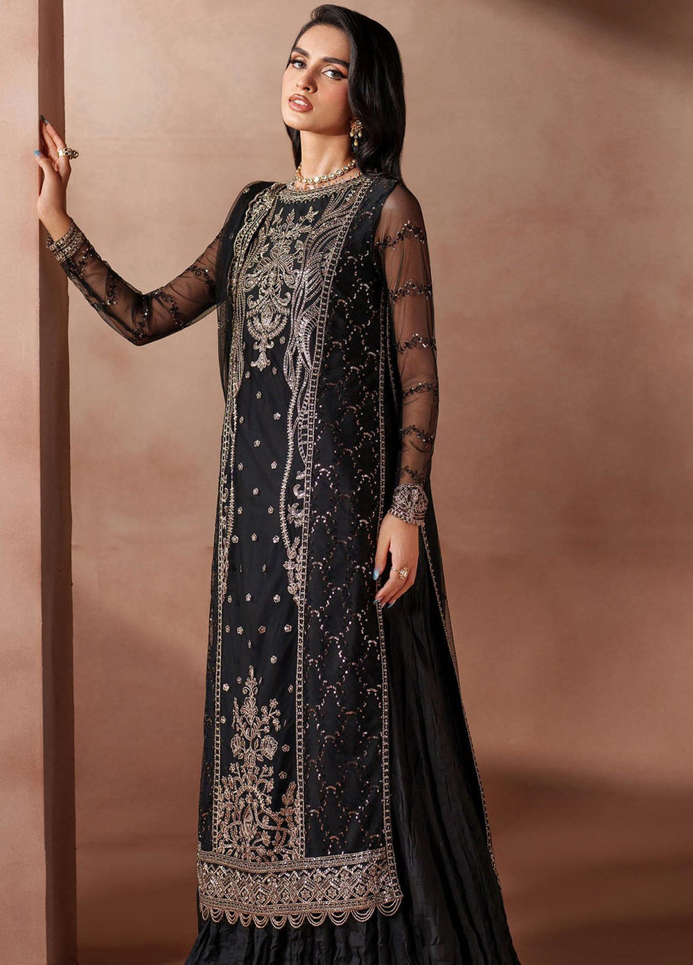 Mahrosh by Zarif Embroidered Net Suits Unstitched 3 Piece ZR25UF MUF-01 Ishaal - Formals Collection