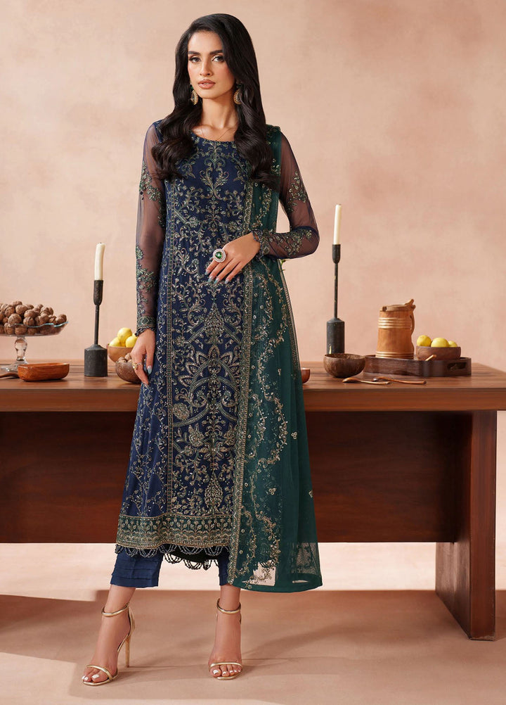 Mahrosh by Zarif Embroidered Net Suits Unstitched 3 Piece ZAF25MF MUF-03 Bateel - Formals Collection