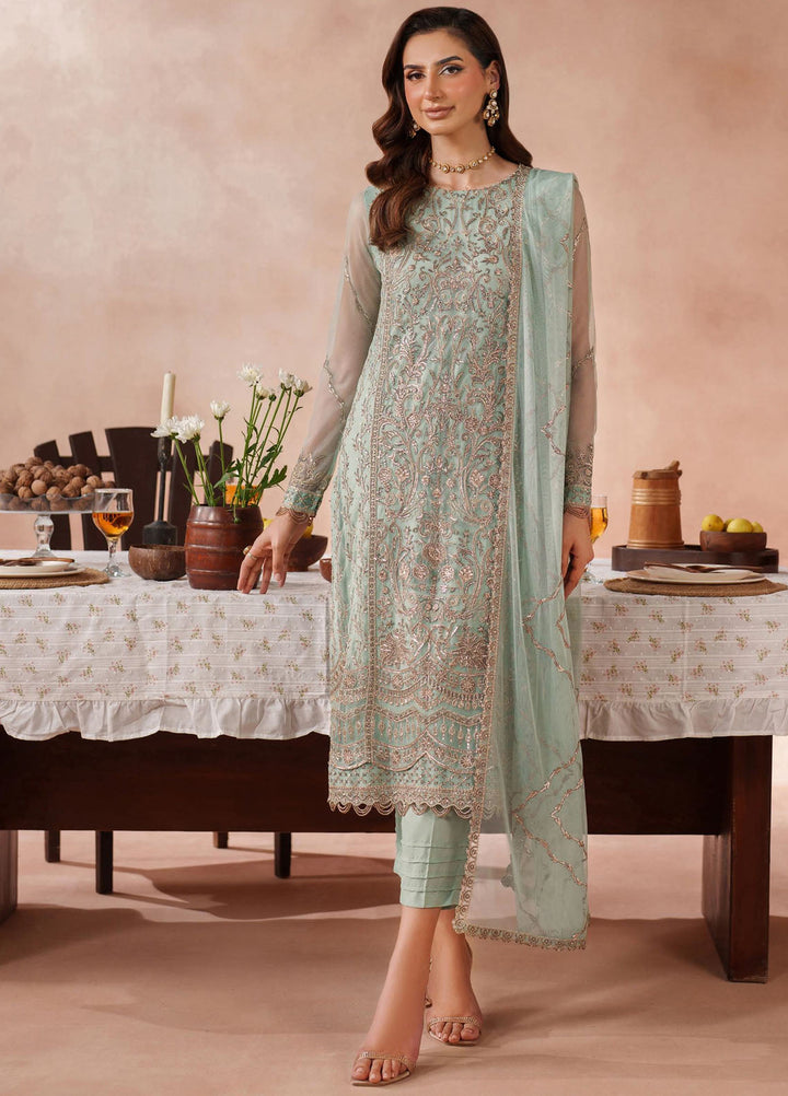 Mahrosh by Zarif Embroidered Net Suits Unstitched 3 Piece ZR25UF MUF-05 Zarqa - Formals Collection