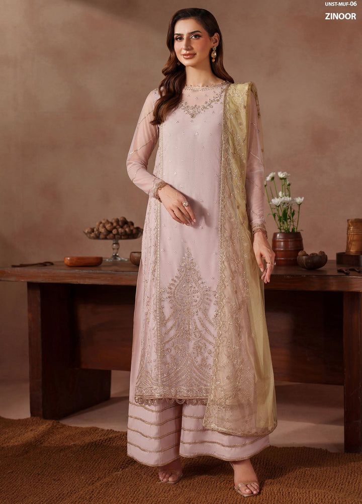 Mahrosh by Zarif Embroidered Net Suits Unstitched 3 Piece ZR25UF MUF-06 Zinoor - Formals Collection