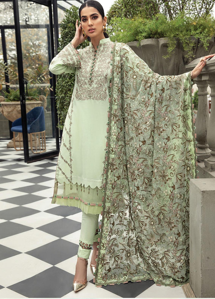 Mahrosh By House of Nawab Embroidered Lawn Suits Unstitched 3 Piece HON21M 04 Nazm - Luxury Collection