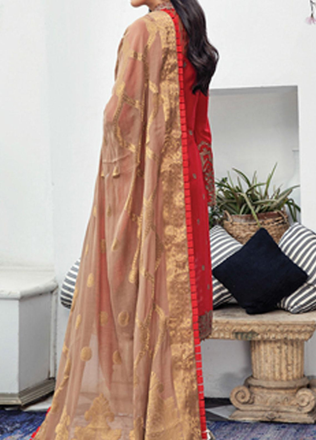 Mahrosh By House of Nawab Embroidered Lawn Suits Unstitched 3 Piece HON21M 09 Nalah - Luxury Collection