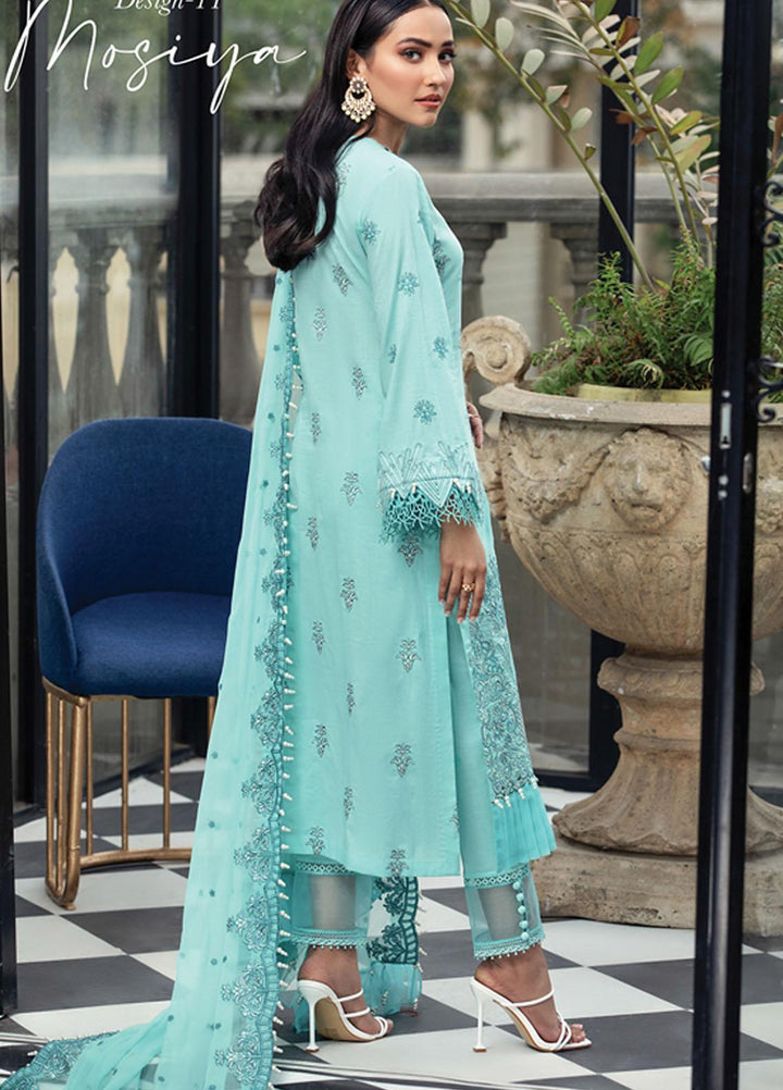 Mahrosh By House of Nawab Embroidered Lawn Suits Unstitched 3 Piece HON21M 11 Mosiya - Luxury Collection