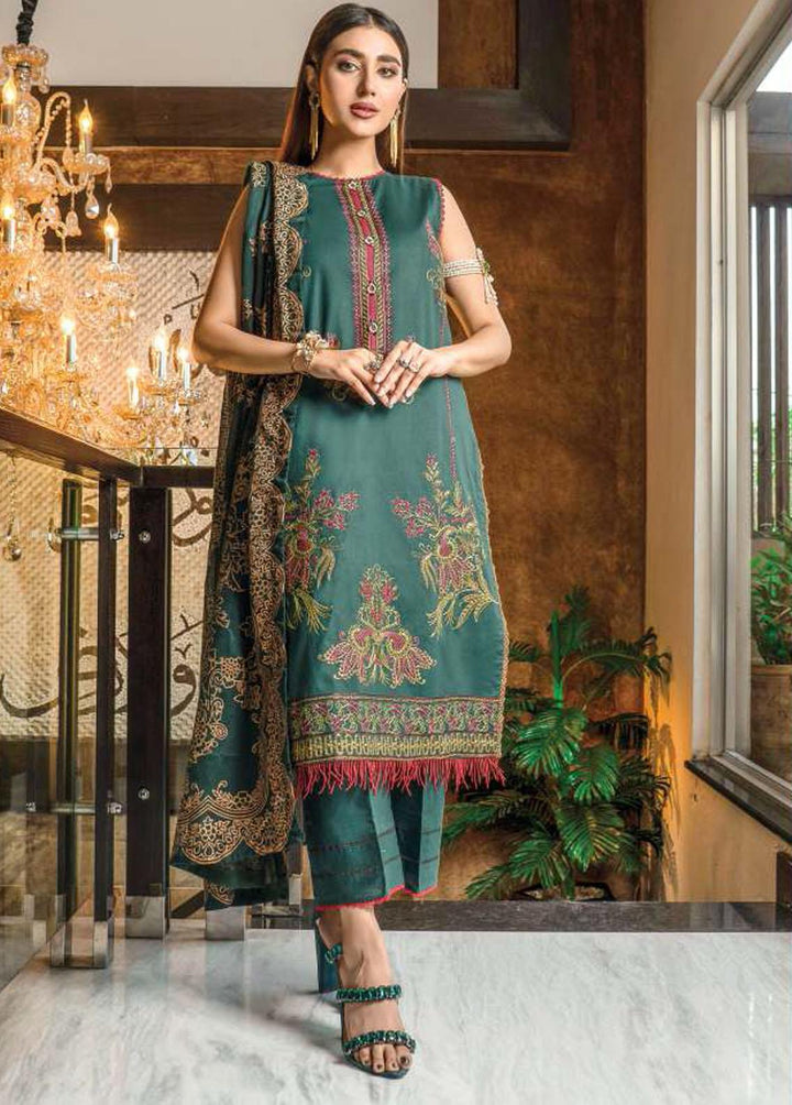 Mahru By LALA Textiles Embroidered Lawn Suits Unstitched 3 Piece LT22M 001 Aurora - Spring / Summer Collection