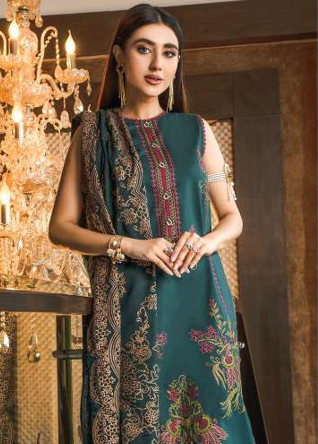 Mahru By LALA Textiles Embroidered Lawn Suits Unstitched 3 Piece LT22M 001 Aurora - Spring / Summer Collection