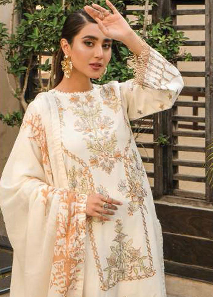 Mahru By LALA Textiles Embroidered Lawn Suits Unstitched 3 Piece LT22M 007 Bela - Spring / Summer Collection