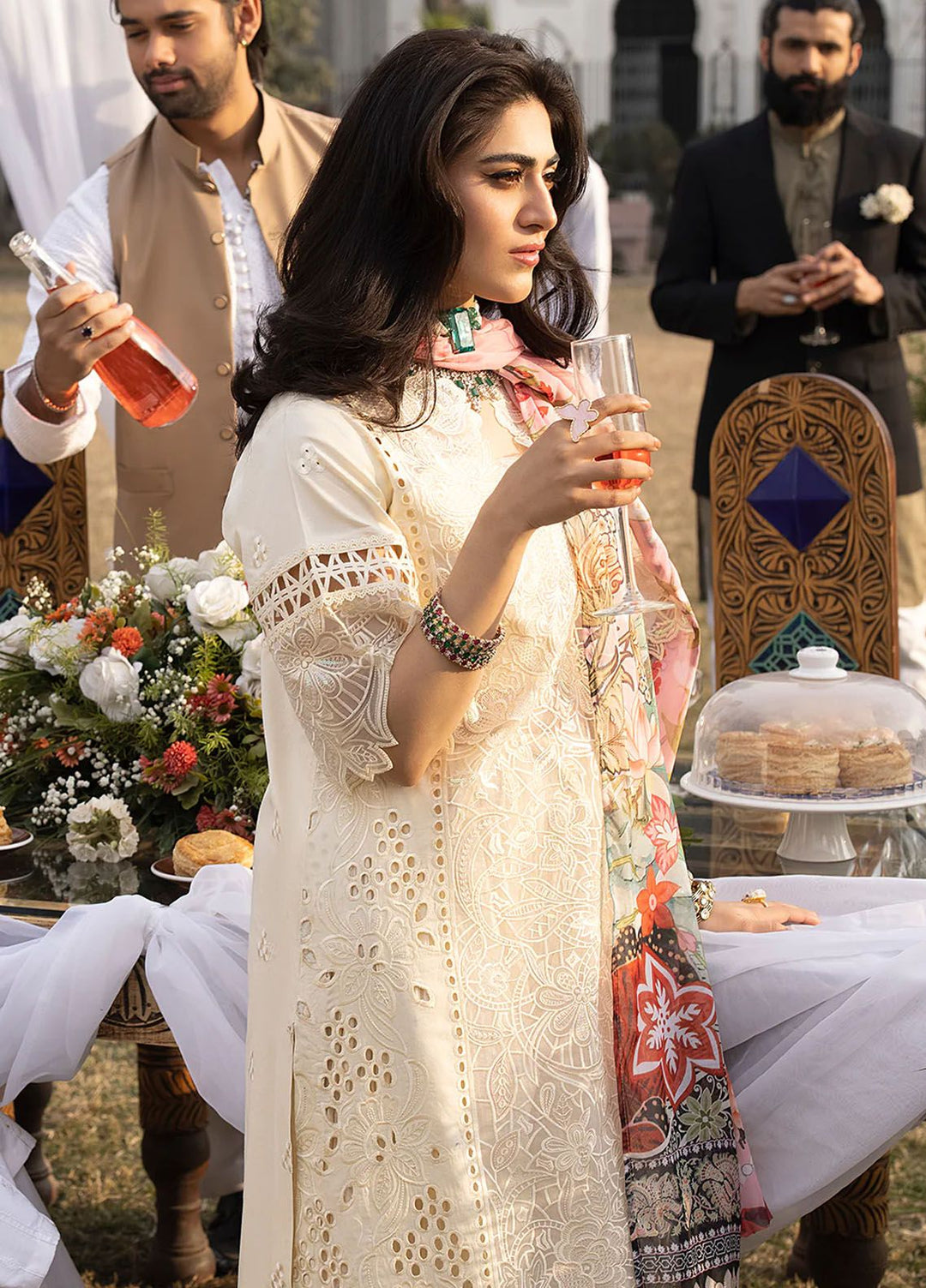Mahrukh by Mahnur Embroidered Lawn Suits Unstitched 3 Piece MN24MK D1-A Opal - Summer Collection
