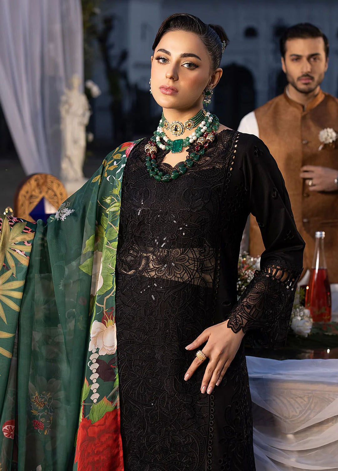 Mahrukh by Mahnur Embroidered Lawn Suits Unstitched 3 Piece MN24MK D1-B Hemayal - Summer Collection