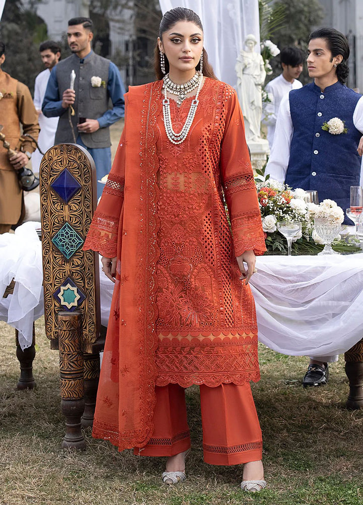 Mahrukh by Mahnur Embroidered Lawn Suits Unstitched 3 Piece MN24MK D2-A Iris - Summer Collection