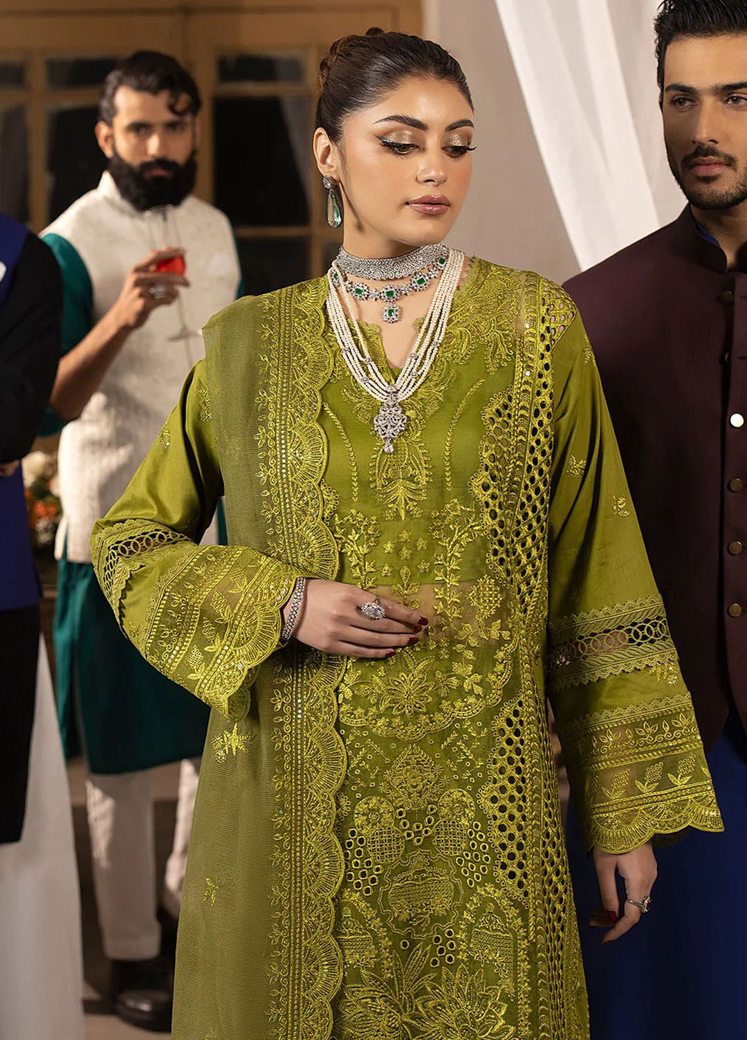 Mahrukh by Mahnur Embroidered Lawn Suits Unstitched 3 Piece MN24MK D2-B Malva - Summer Collection