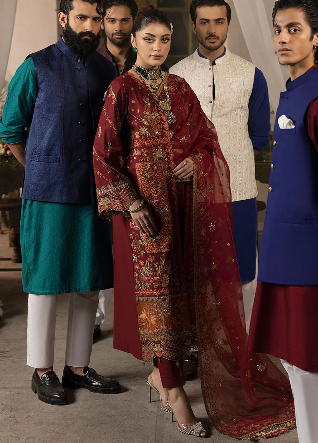 Mahrukh by Mahnur Embroidered Lawn Suits Unstitched 3 Piece MN24MK D4-B Carnation - Summer Collection