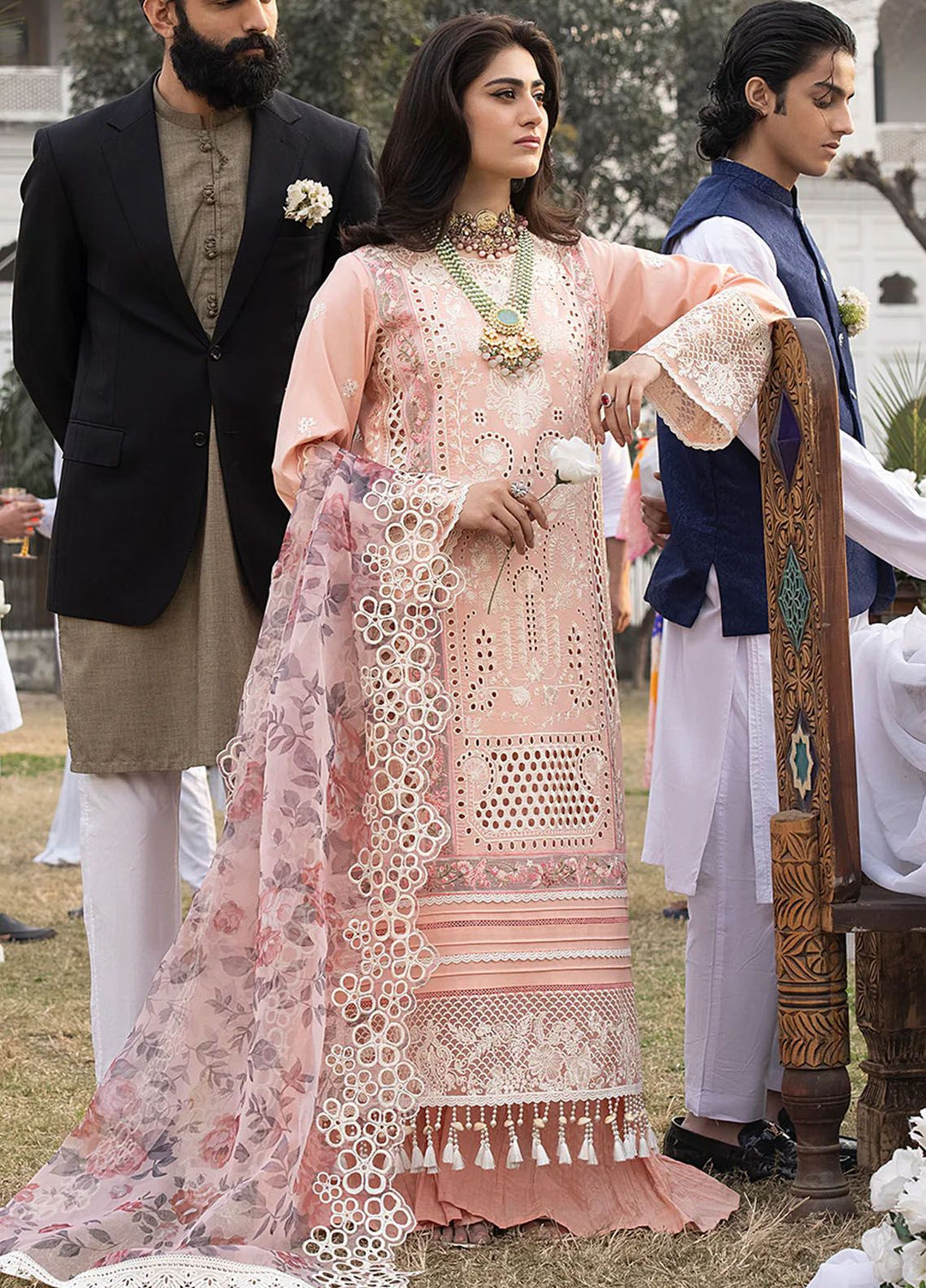 Mahrukh by Mahnur Embroidered Lawn Suits Unstitched 3 Piece MN24MK D5-A Daisy - Summer Collection