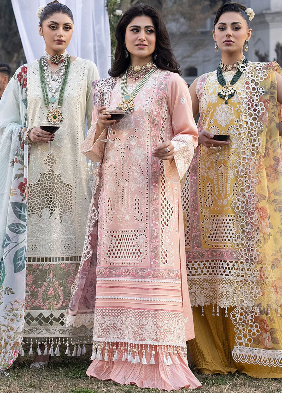 Mahrukh by Mahnur Embroidered Lawn Suits Unstitched 3 Piece MN24MK D5-A Daisy - Summer Collection