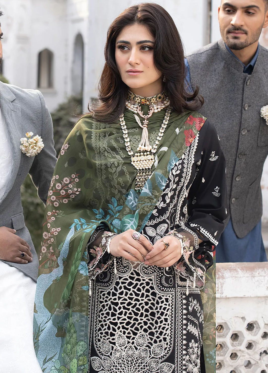 Mahrukh by Mahnur Embroidered Lawn Suits Unstitched 3 Piece MN24MK D6-A Camelia - Summer Collection