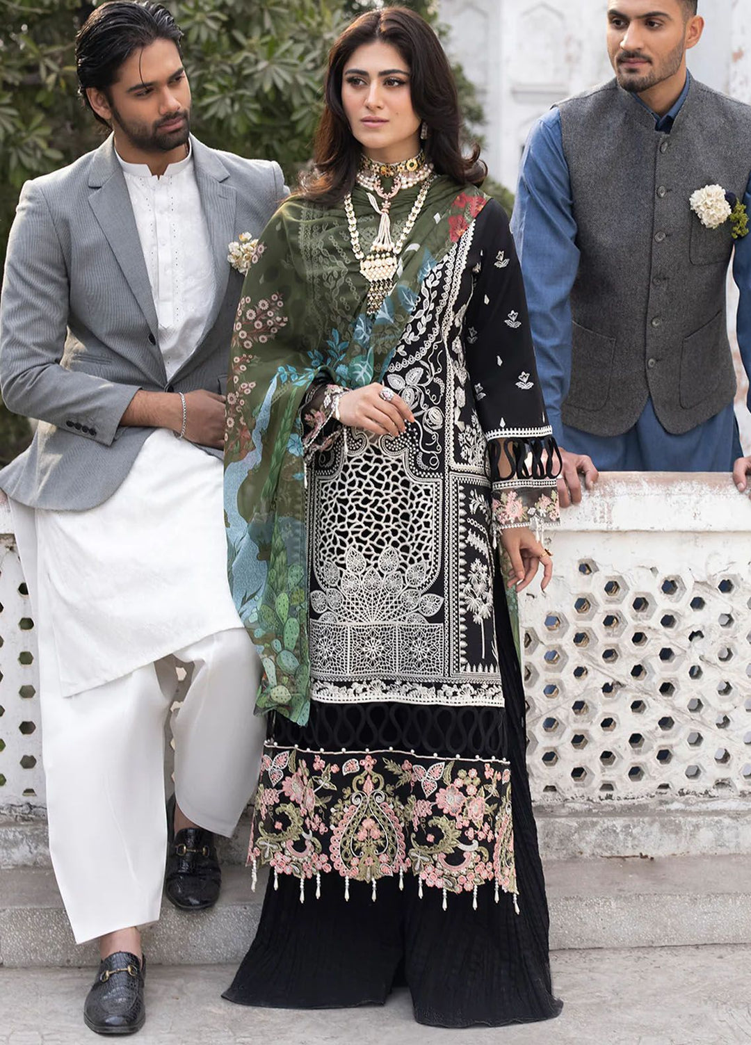 Mahrukh by Mahnur Embroidered Lawn Suits Unstitched 3 Piece MN24MK D6-A Camelia - Summer Collection