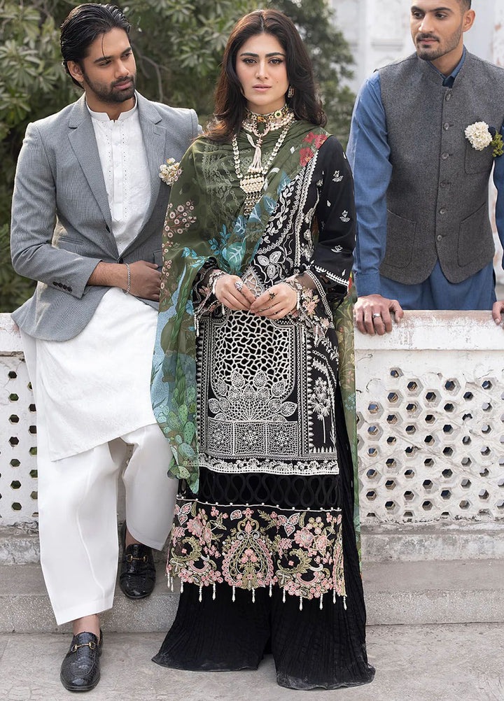 Mahrukh by Mahnur Embroidered Lawn Suits Unstitched 3 Piece MN24MK D6-A Camelia - Summer Collection