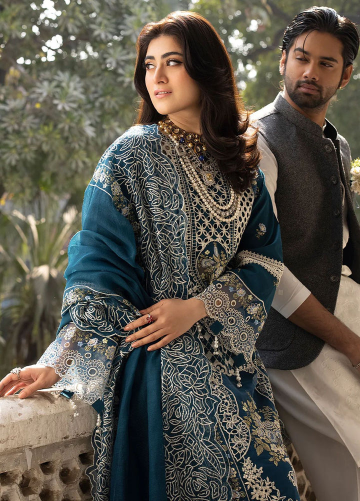 Mahrukh by Mahnur Embroidered Lawn Suits Unstitched 3 Piece MN24MK D7-A Serene - Summer Collection
