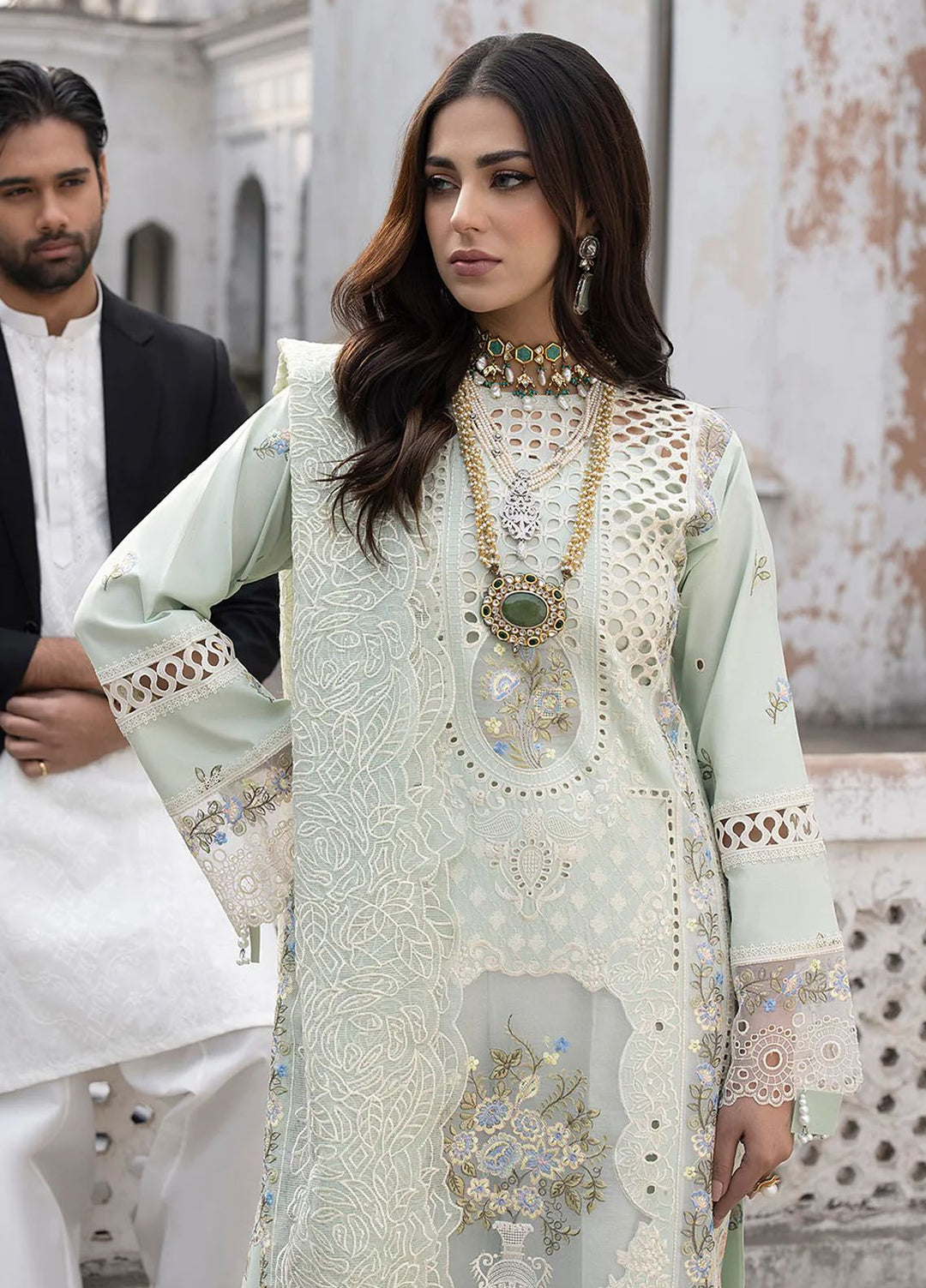 Mahrukh by Mahnur Embroidered Lawn Suits Unstitched 3 Piece MN24MK D7-B Selina - Summer Collection