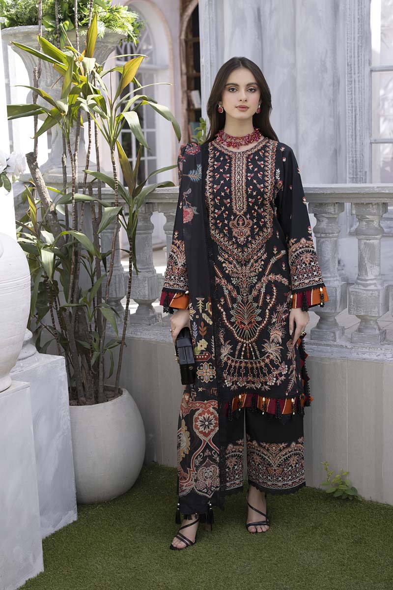 Husn E Adaa by Maham Sultan Unstitched Embroidered Lawn 3 Piece Suit MS26UHA Mahrukh - Lawn Collection