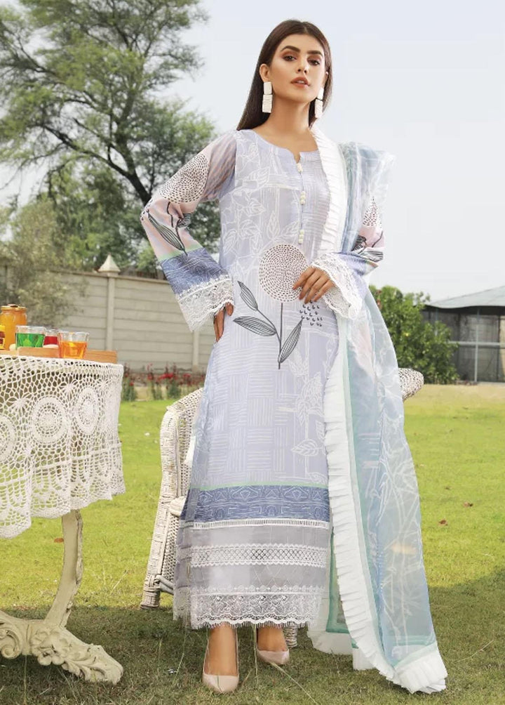 Mahruu By Soffio Printed Lawn Suits Unstitched 3 Piece SFO21MR SF-0043 - Spring / Summer Collection