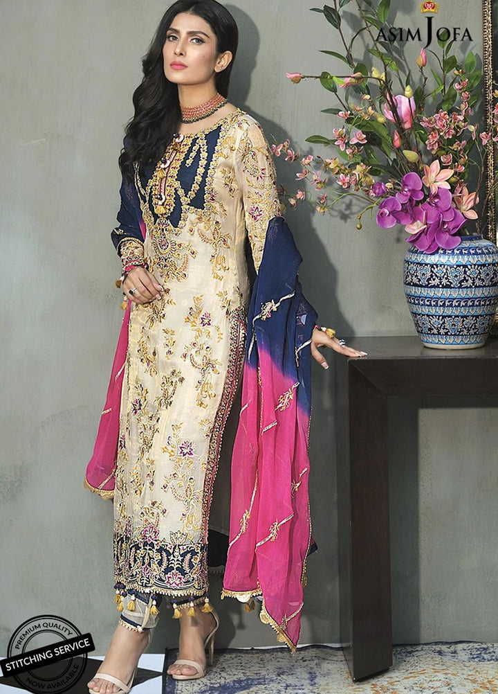 Mahsa By Asim Jofa Embroidered Missouri Suits Unstitched 3 Piece AJ21M 04 - Festive Collection