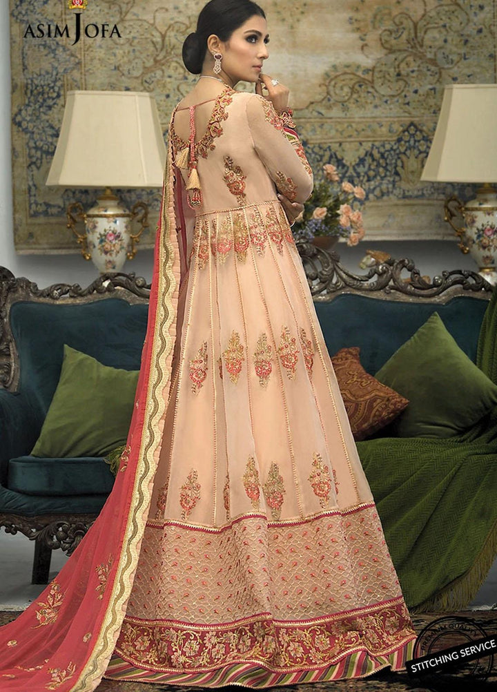 Mahsa By Asim Jofa Embroidered Organza Suits Unstitched 3 Piece AJ21M 05 - Festive Collection